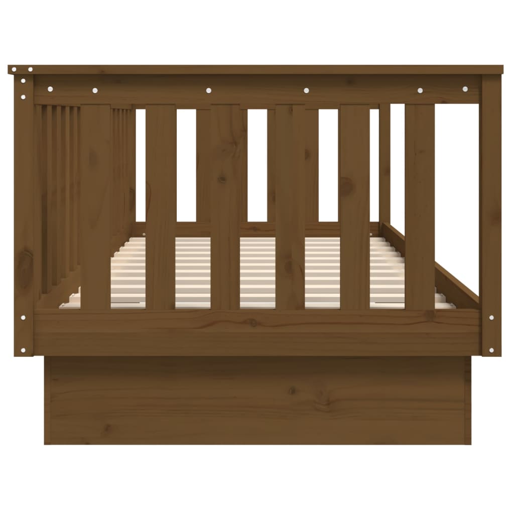 vidaXL Day Bed without Mattress Honey Brown 100x200 cm Solid Wood Pine