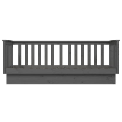 vidaXL Day Bed without Mattress Grey 75x190 cm Small Single Solid Wood Pine