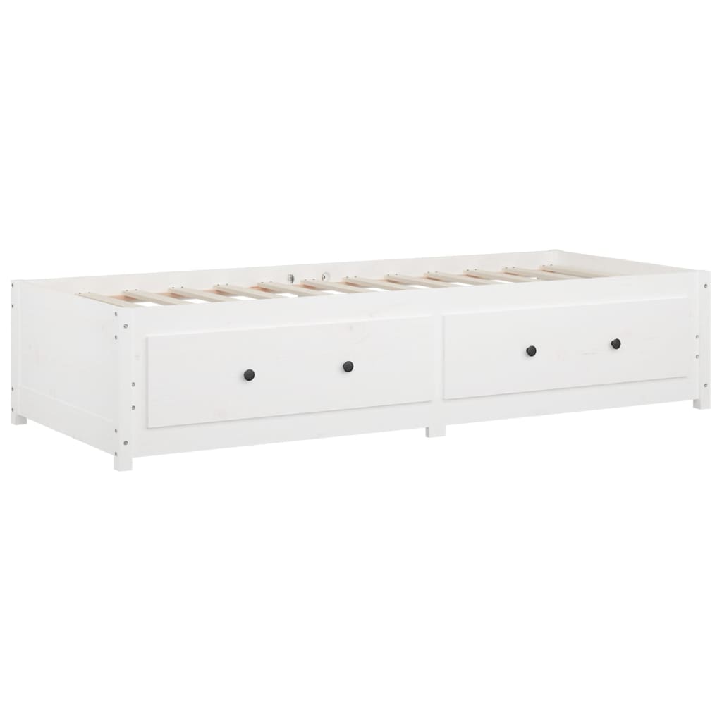 vidaXL Day Bed without Mattress White 90x200 cm Solid Wood Pine