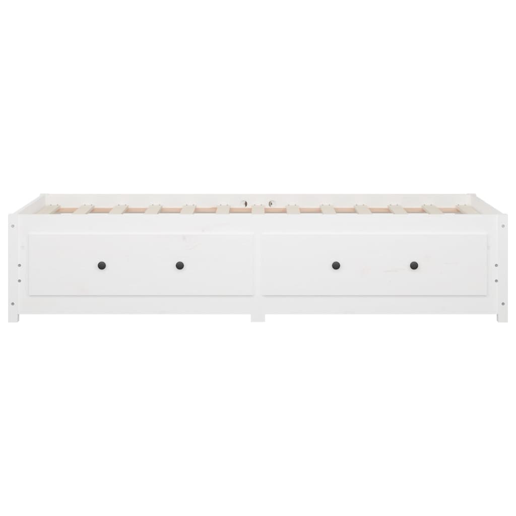 vidaXL Day Bed without Mattress White 90x200 cm Solid Wood Pine