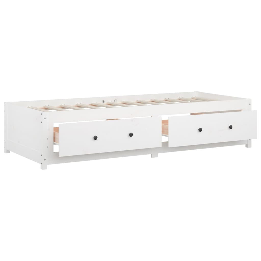 vidaXL Day Bed without Mattress White 90x200 cm Solid Wood Pine