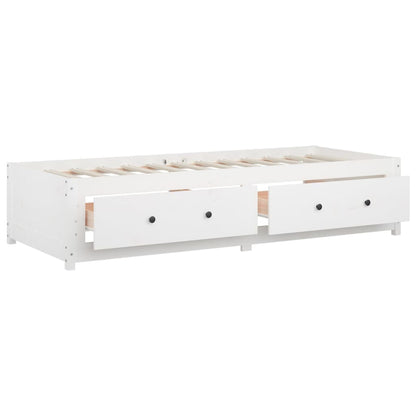 vidaXL Day Bed without Mattress White 90x200 cm Solid Wood Pine