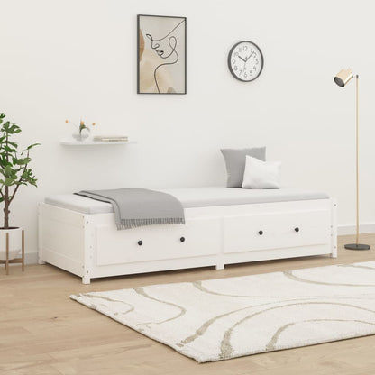 vidaXL Day Bed without Mattress White 90x200 cm Solid Wood Pine