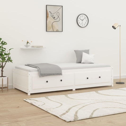 vidaXL Day Bed without Mattress White 90x200 cm Solid Wood Pine