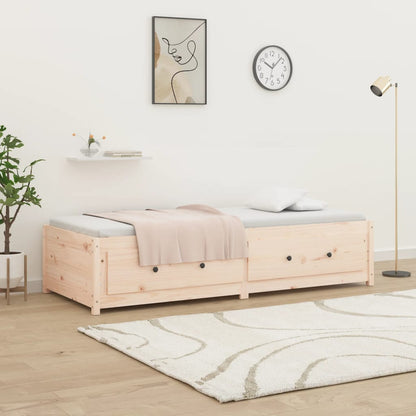 vidaXL Day Bed without Mattress 90x190 cm Single Single Solid Wood Pine