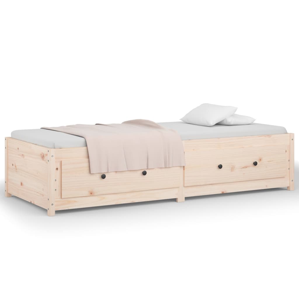 vidaXL Day Bed without Mattress 90x190 cm Single Single Solid Wood Pine