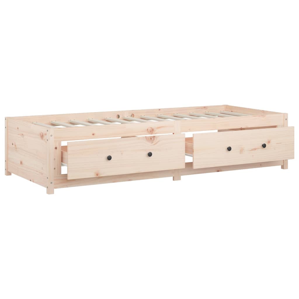 vidaXL Day Bed without Mattress 90x190 cm Single Single Solid Wood Pine