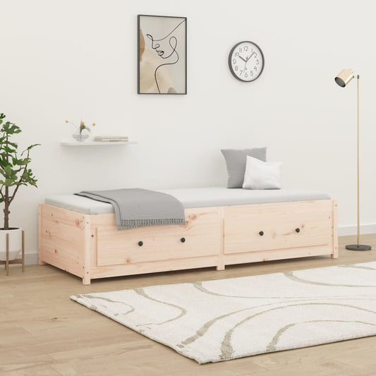 vidaXL Day Bed without Mattress 90x190 cm Single Single Solid Wood Pine