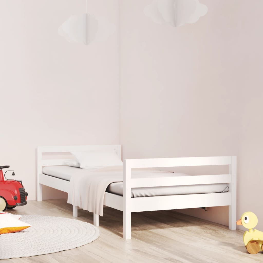 vidaXL Bed Frame without Mattress White 80x200 cm Solid Wood Pine