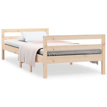 vidaXL Bed Frame without Mattress 90x190 cm Single Solid Wood Pine