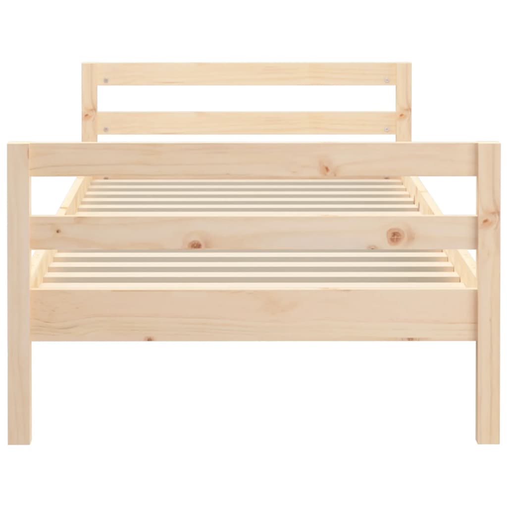 vidaXL Bed Frame without Mattress 90x190 cm Single Solid Wood Pine