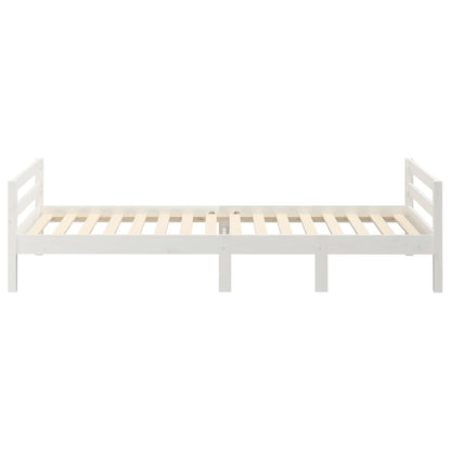 vidaXL Bed Frame without Mattress White 90x190 cm Single Solid Wood Pine