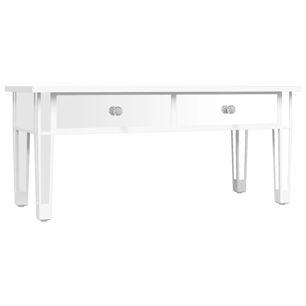 vidaXL Mirrored Coffee Table 106x45x45 cm Engineered Wood and Glass