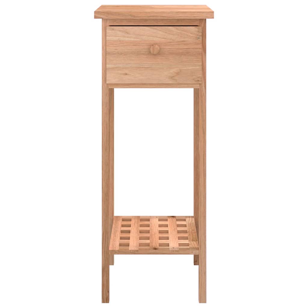 vidaXL Side Table with Drawer 25x25x60cm Solid Wood Walnut
