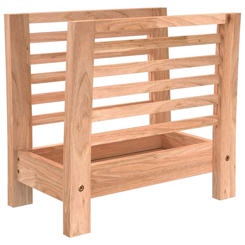 vidaXL Magazine Rack 40x26,5x38,5 cm Solid Wood Walnut