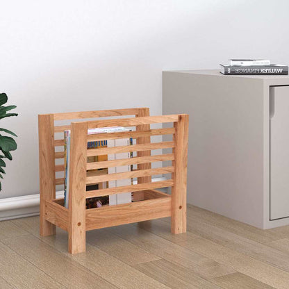 vidaXL Magazine Rack 40x26,5x38,5 cm Solid Wood Walnut