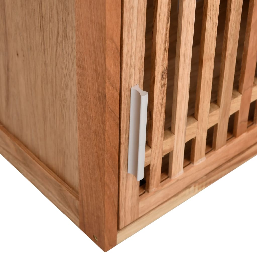 vidaXL Wall-mounted Bathroom Cabinet 42x23x60 cm Solid Wood Walnut