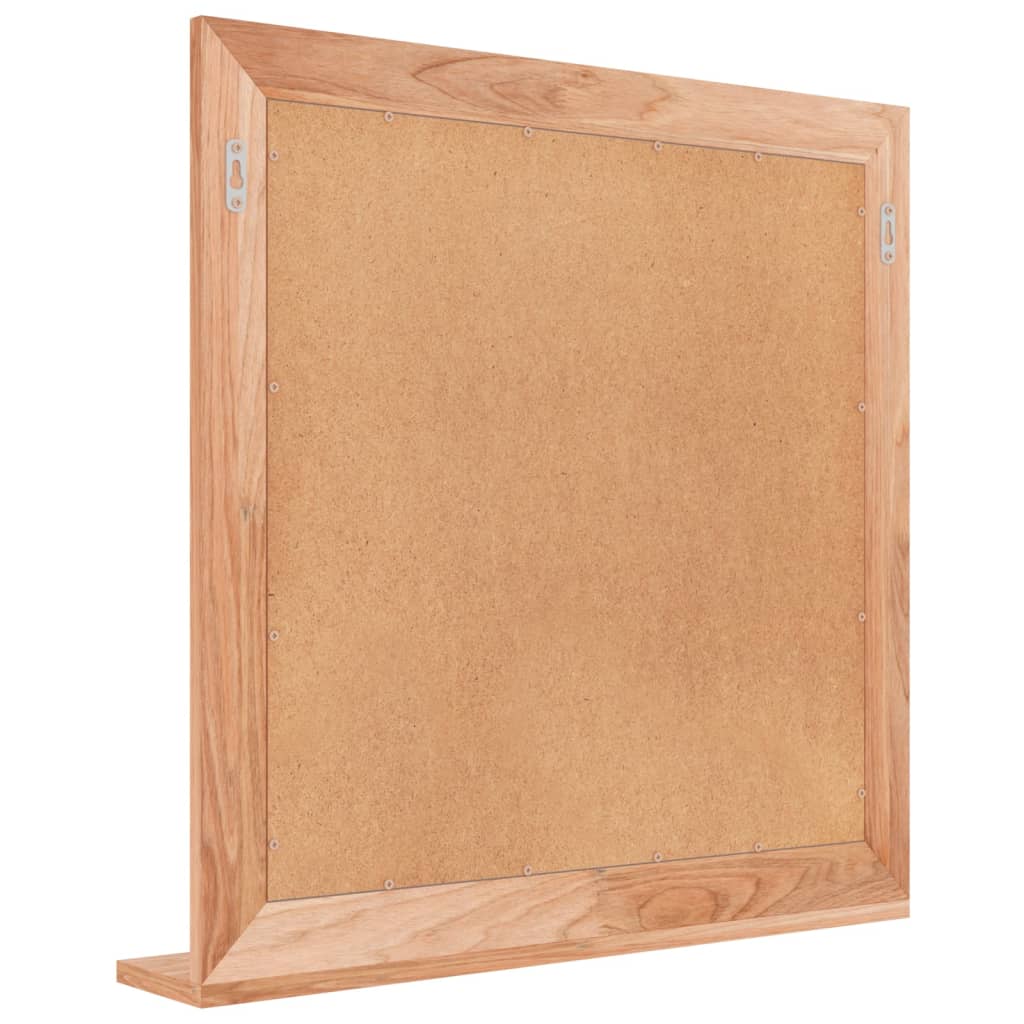 vidaXL Wall Mirror 55x55 cm Solid Wood Walnut