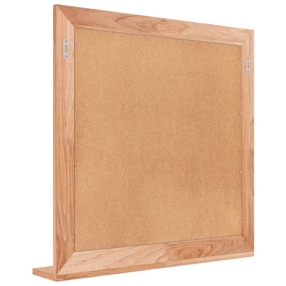 vidaXL Wall Mirror 55x55 cm Solid Wood Walnut