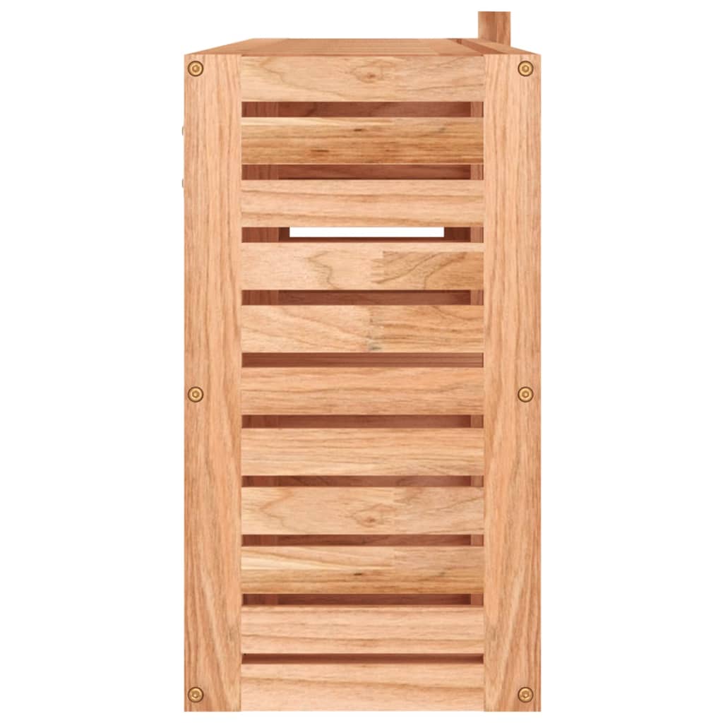 vidaXL Mirror Cabinet 80x17x34 cm Solid Wood Walnut