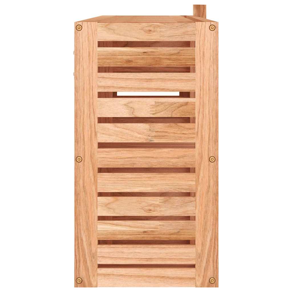 vidaXL Mirror Cabinet 80x17x34 cm Solid Wood Walnut