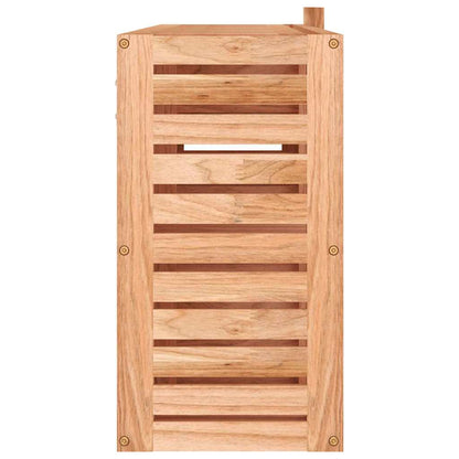 vidaXL Mirror Cabinet 80x17x34 cm Solid Wood Walnut