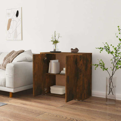 vidaXL Sideboard Smoked Oak 80x33x70 cm Engineered Wood
