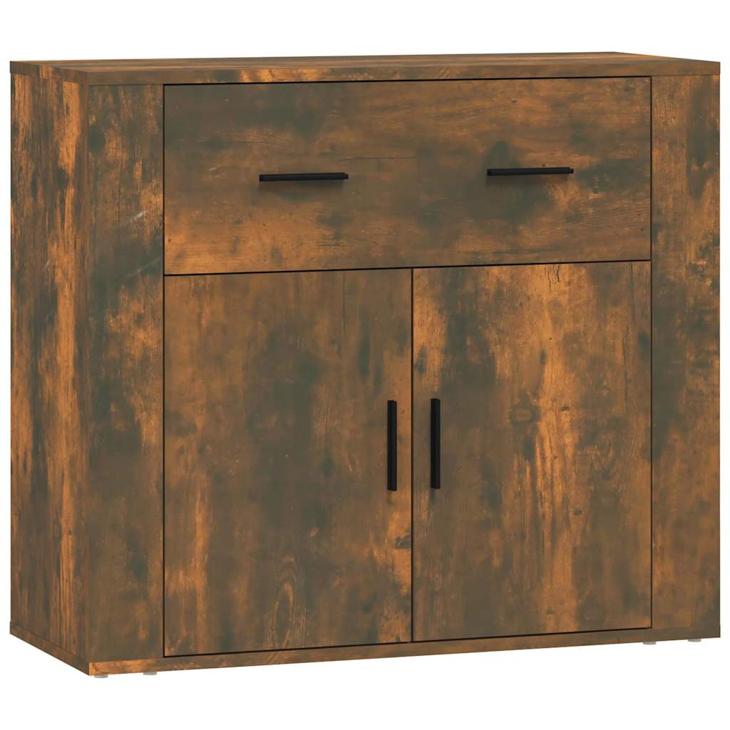 vidaXL Sideboard Smoked Oak 80x33x70 cm Engineered Wood