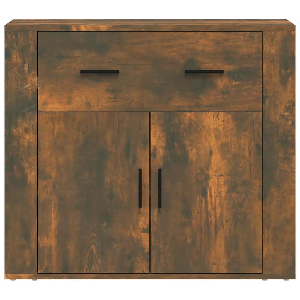 vidaXL Sideboard Smoked Oak 80x33x70 cm Engineered Wood