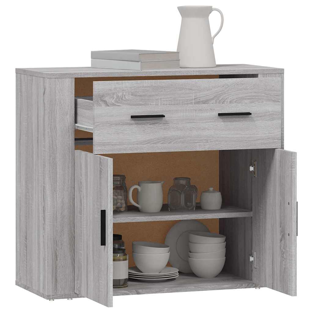 vidaXL Sideboard Grey Sonoma 80x33x70 cm Engineered Wood