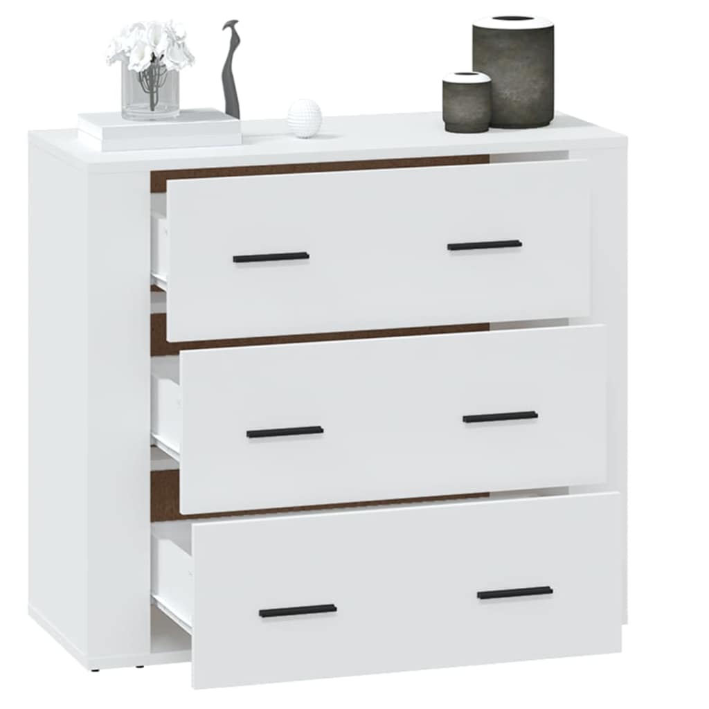 vidaXL Sideboard White 80x33x70 cm Engineered Wood