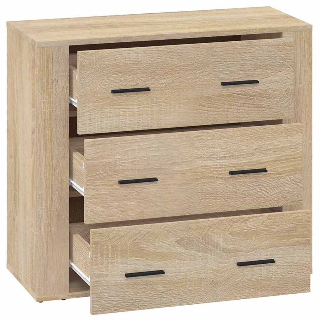 vidaXL Sideboard Sonoma Oak 80x33x70 cm Engineered Wood