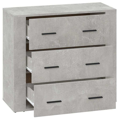 vidaXL Sideboard Concrete Grey 80x33x70 cm Engineered Wood