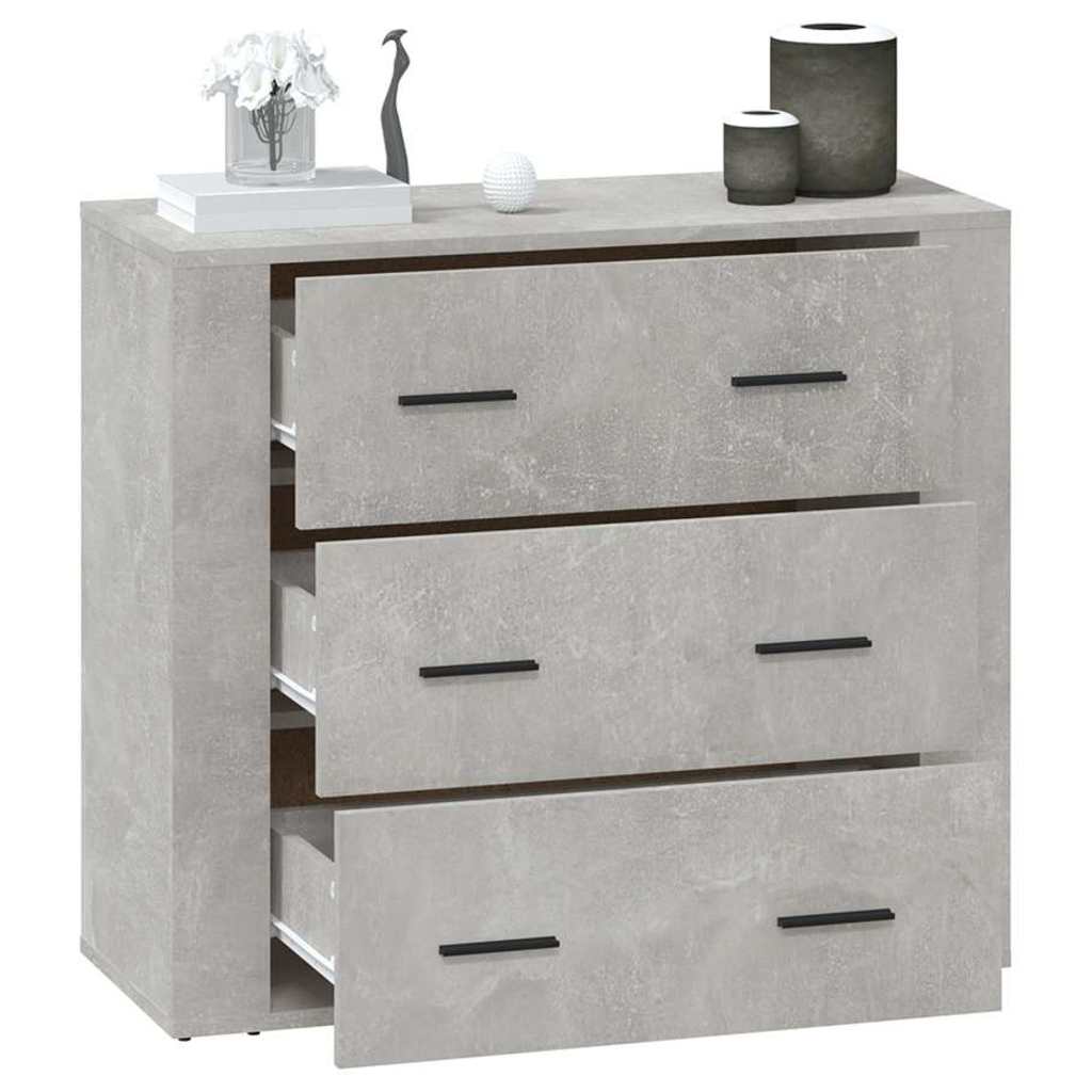 vidaXL Sideboard Concrete Grey 80x33x70 cm Engineered Wood
