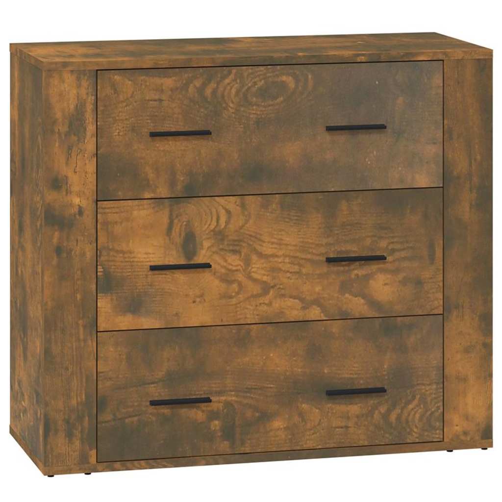vidaXL Sideboard Smoked Oak 80x33x70 cm Engineered Wood
