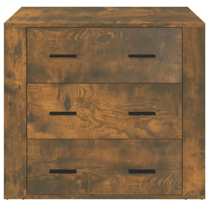 vidaXL Sideboard Smoked Oak 80x33x70 cm Engineered Wood