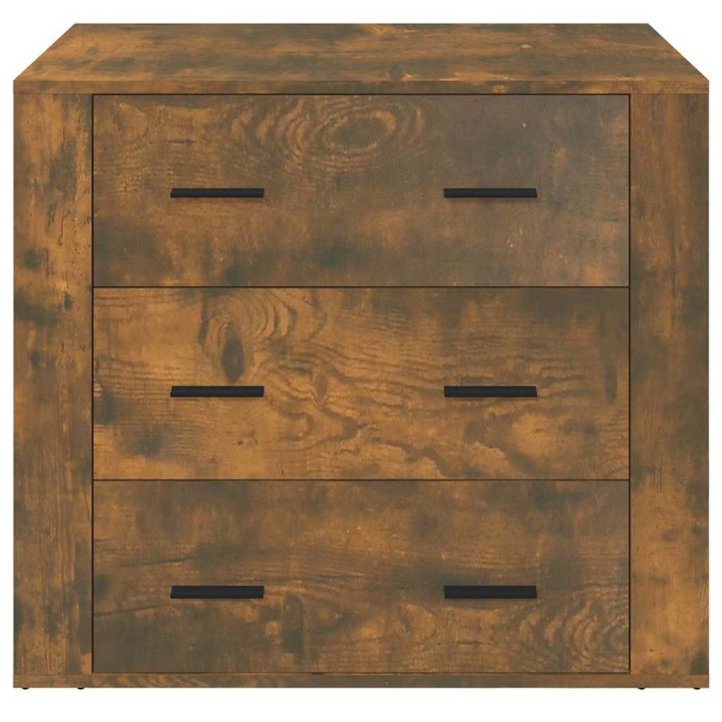 vidaXL Sideboard Smoked Oak 80x33x70 cm Engineered Wood