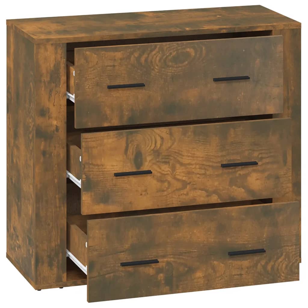 vidaXL Sideboard Smoked Oak 80x33x70 cm Engineered Wood
