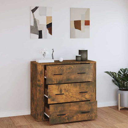 vidaXL Sideboard Smoked Oak 80x33x70 cm Engineered Wood