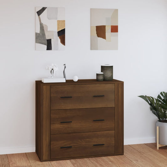 vidaXL Sideboard Brown Oak 80x33x70 cm Engineered Wood
