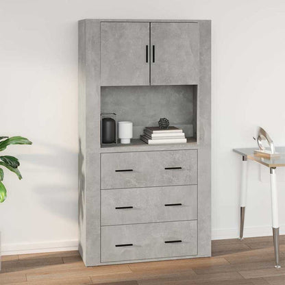 vidaXL Wall Cabinet Concrete Grey 80x33x80 cm Engineered Wood