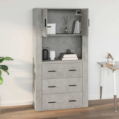 vidaXL Wall Cabinet Concrete Grey 80x33x80 cm Engineered Wood