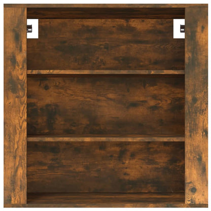 vidaXL Wall Cabinet Smoked Oak 80x33x80 cm Engineered Wood
