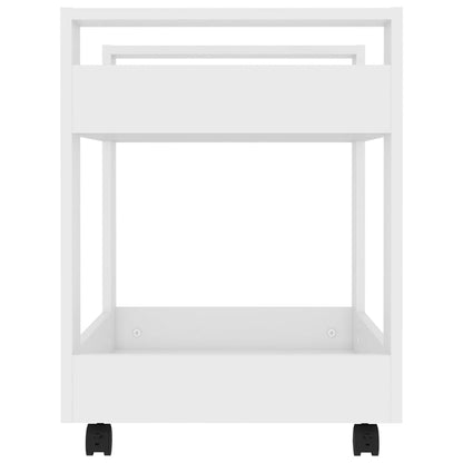 vidaXL Desk Trolley White 60x45x60 cm Engineered Wood