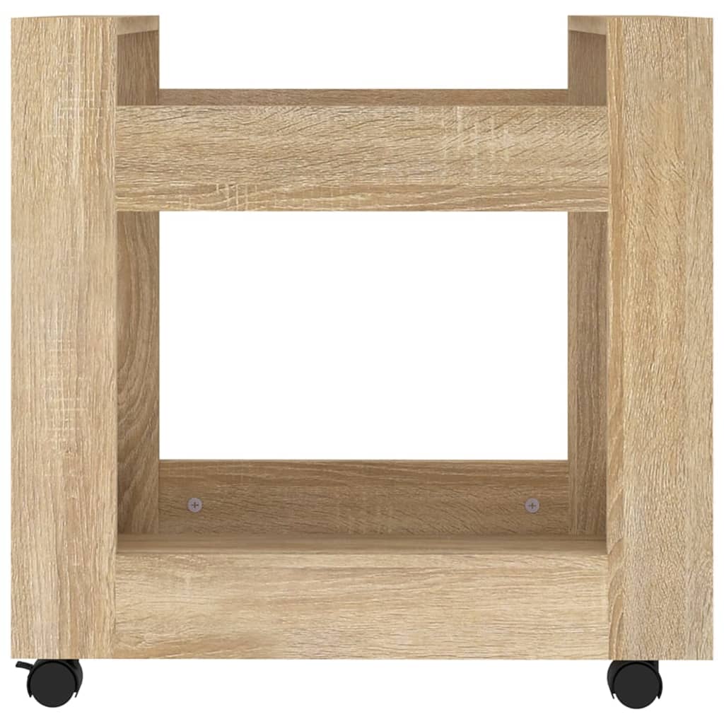 vidaXL Desk Trolley Sonoma Oak 60x45x60 cm Engineered Wood