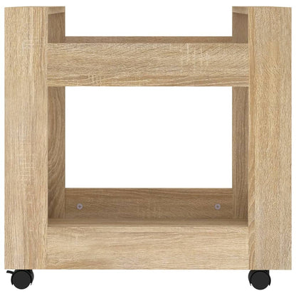 vidaXL Desk Trolley Sonoma Oak 60x45x60 cm Engineered Wood