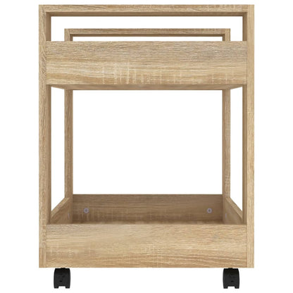 vidaXL Desk Trolley Sonoma Oak 60x45x60 cm Engineered Wood