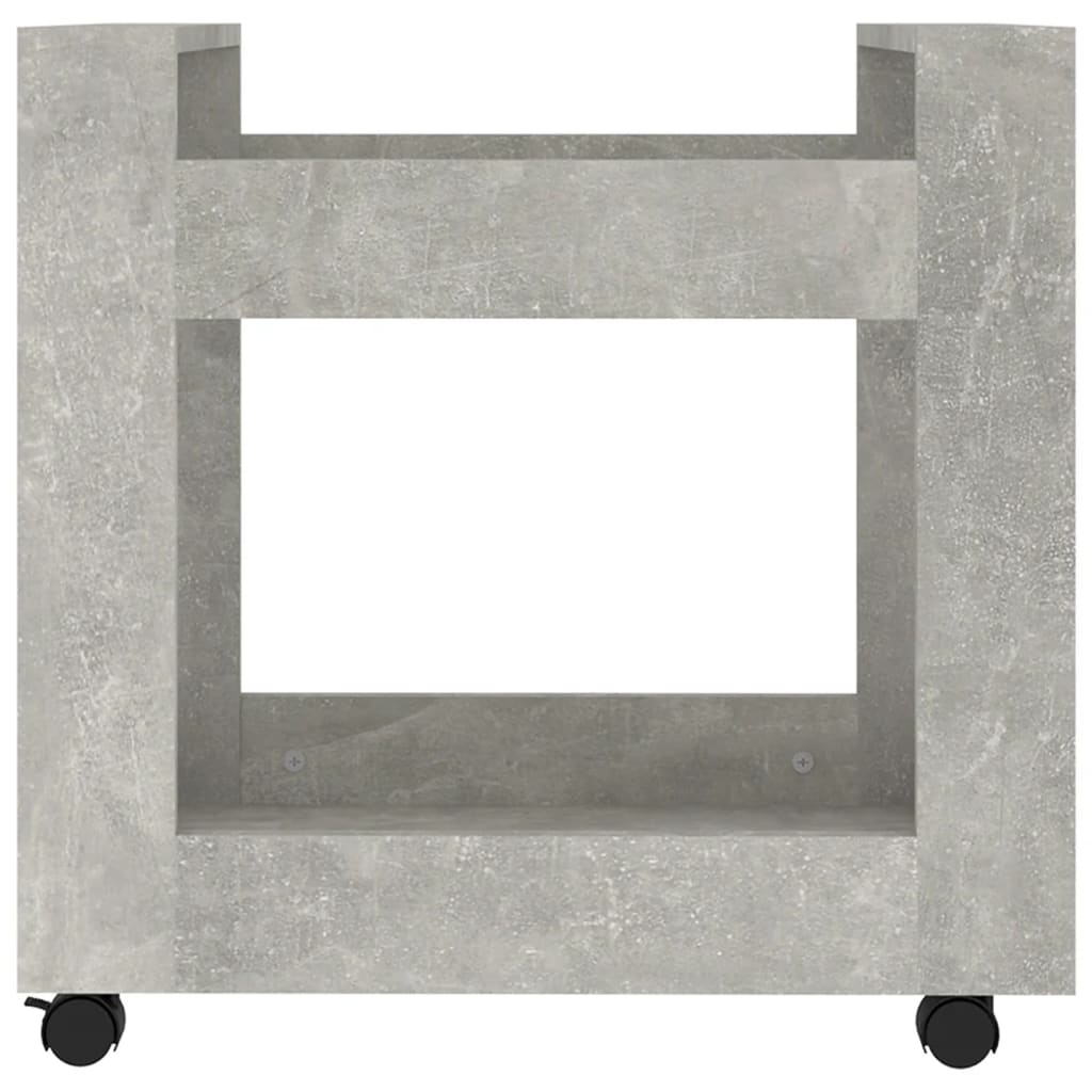 vidaXL Desk Trolley Concrete Grey 60x45x60 cm Engineered Wood