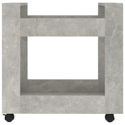 vidaXL Desk Trolley Concrete Grey 60x45x60 cm Engineered Wood