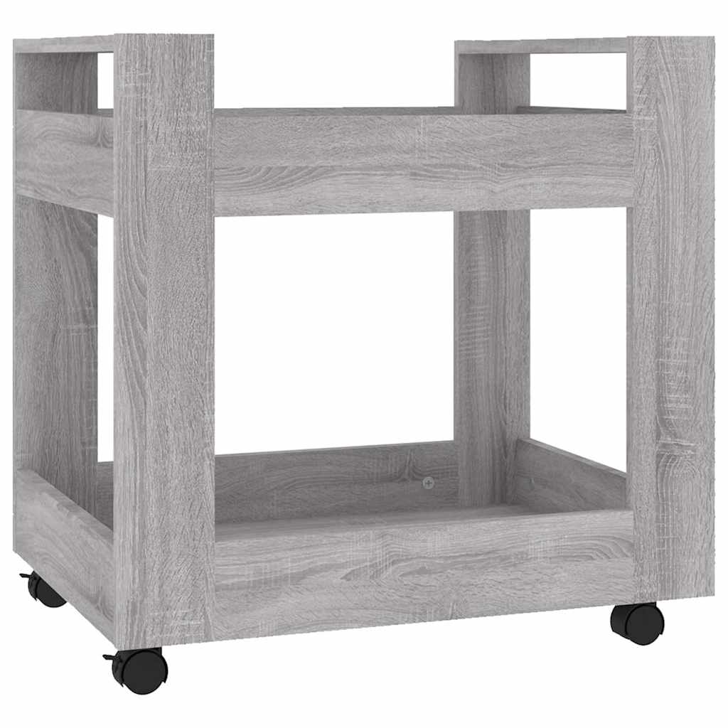 vidaXL Desk Trolley Grey Sonoma 60x45x60 cm Engineered Wood